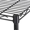 2PCS 4 Shelf Wire Shelf Adjustable Kitchen Storage Metal Rack Organizer Black