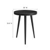 Modway Chiro Round Wood Side Table in Black