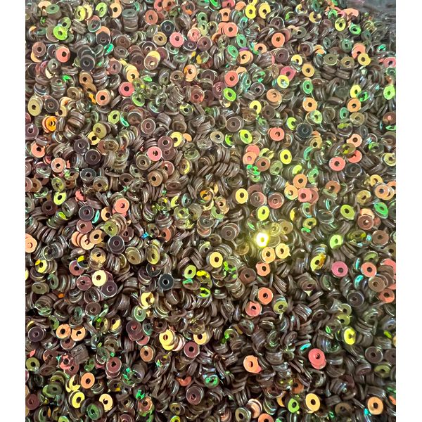 5mm / 6mm Round AB Translucent Metallic Opaque Craft Sequins Assorted Colours (Blush AB, 5MM)