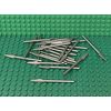 Lego 25 Pieces Flat Silver Pike / Spear,Flat End / Castle Mini Figures Weapon