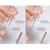 ZS 100pcs Body Piercing Needles - Ear Navel Nose Lip Nipple Piercing, 14G, 15G, 16G, 18G, 20G, Disposable Professional Body Piercing Needles Tool, Tattoo Supplies