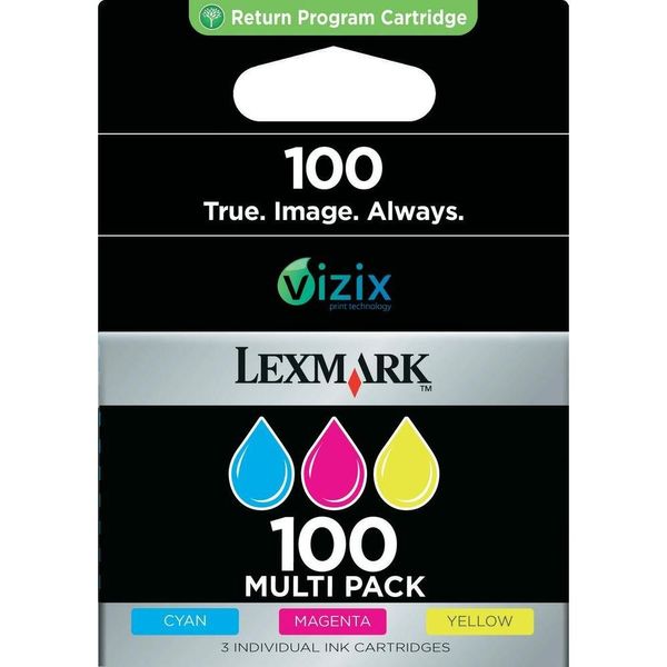 Lexmark No.100 Combo Pack Ink Cartridge - Cyan/Magenta/Yellow