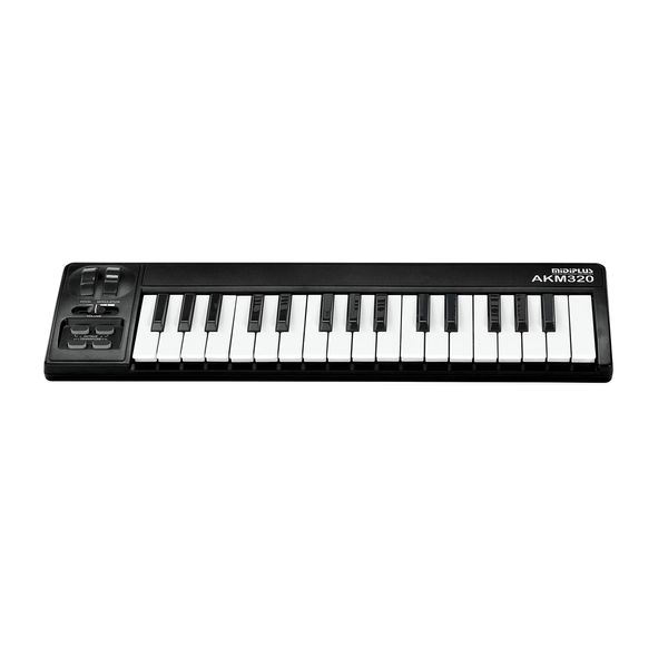 MIDIPLUS AKM320 USB MIDI Keyboard Controller, Black, 32-key