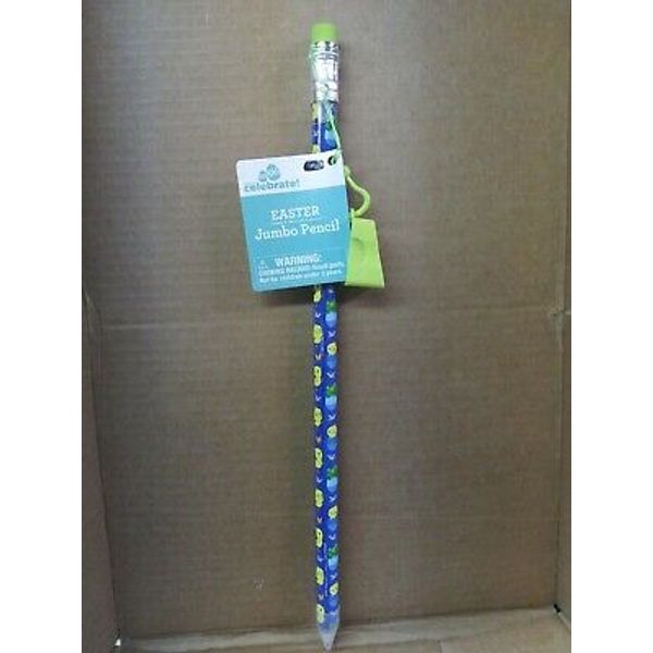 Celebrate Easter Jumbo Pencil with Multi-colored Blue Chicks with Sharpener
