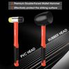 ValueMax 2PIECES Rubber Mallets 35mm Double-Faced Soft Mallet 16oz Rubber Mallet