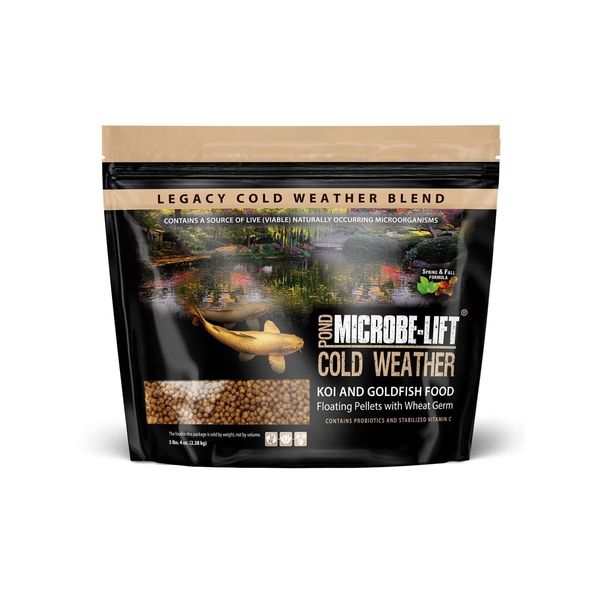 MICROBE-LIFT MLLWG Cold Weather Floating Fish Food Pellets with Wheat Germ for