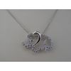 Solid 925 Sterling Silver Elephant Pendant set with Cubic Zirconia CZ & Silver Chain