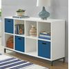 8 Cube Display Stand Organizer White Cubby Shelving Bookcase Vinyl Room Storage