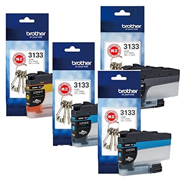 [Genuine Product] Brother Ink Cartridge LC3133 Large Capacity 4 Color Set (LC3133 BK/C/M/Y)