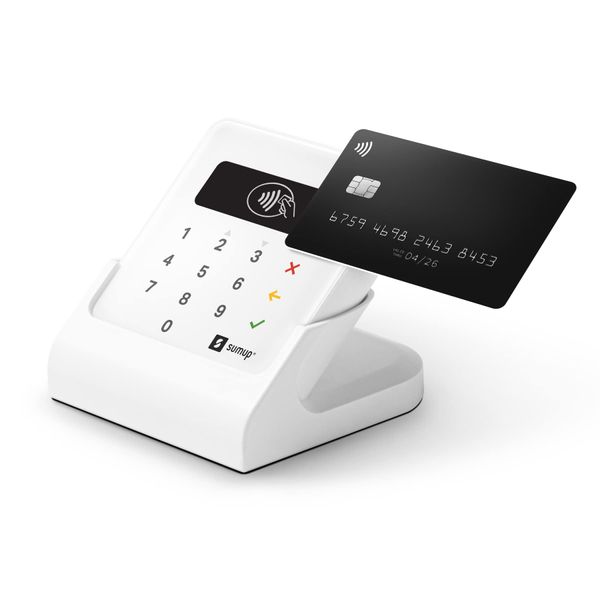 Air Kartenterminal & Ladestation zum bargeldlosen Bezahlen mit EC Karte, Kreditkarte Apple & Google Pay und mehr - NFC RFID Geldkartenleser - Praktischer Credit Card Reader