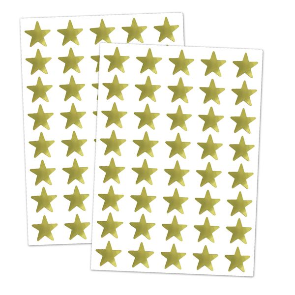 4000 Pack, Gold Foil Star Metallic Stickers, 15mm