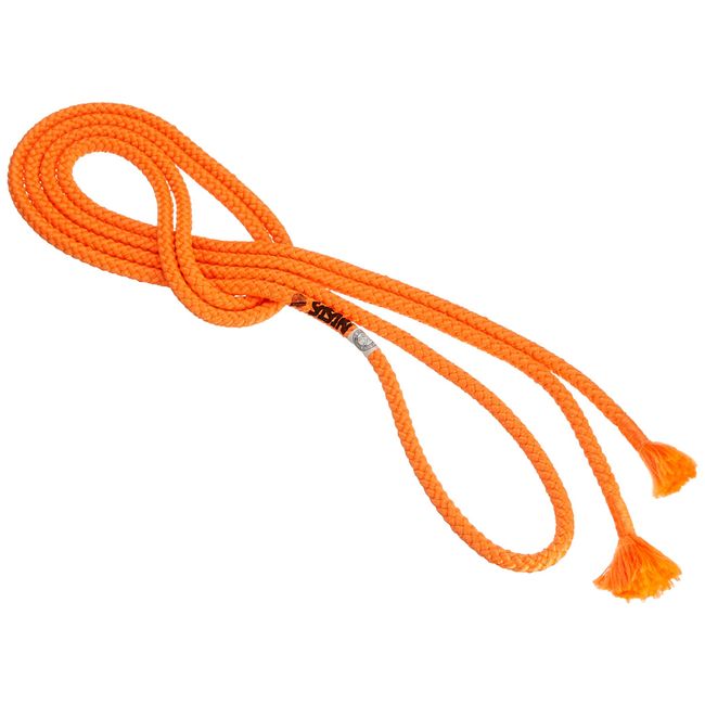 Sasaki M-242-F O Rhythmic Gymnastics Gear, Rope, Certified by the International Gymnastics Federation, Certified by the Japan Gymnastics Association, Polyester Rope, Length 9.8 ft (3 m), Orange