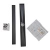 24" Matte Black Linear Channel Drain (Model 133-055T01) Tile-In Grating Drain