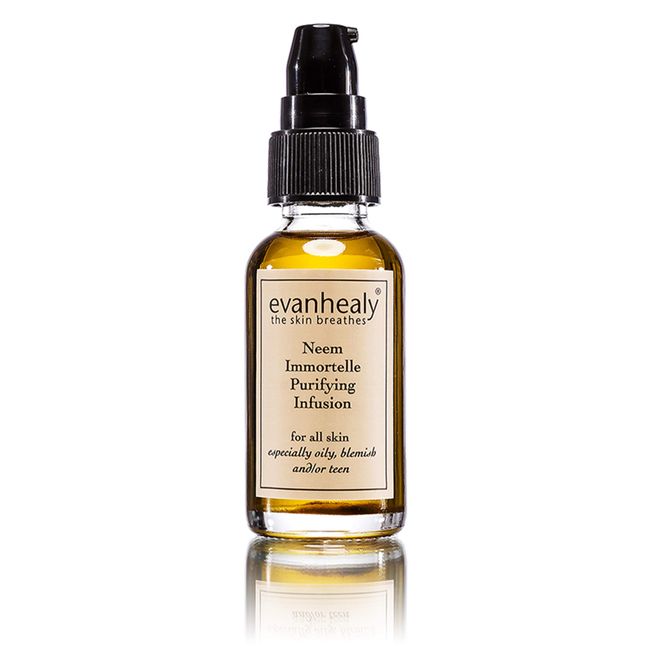 evanhealy Immortelle Purifying Infusion Facial Oil Serum & Cleanser for Sensitive Skin | Pore Minimizer Serum for Face | Balancing Ayurveda Oil For Face | Vitamin E Oil Face Serum