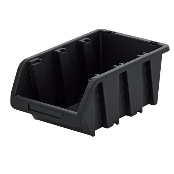 Storage Bins Plastic Order Picking Parts Boxes Lid Scooped Front Stackable Wall Garage Workshop Tool Container (Without lid, S - 155x100x70mm)