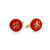 The Welsh dragon Cufflink in red and gold