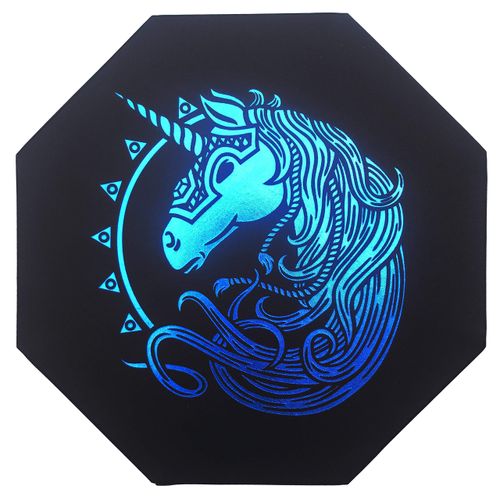 Fantasydice- Blue - War Unicorn- Dice Tray - 8" /20CM Octagon with Lid and Dice Staging Area- Holds 5 Sets(7 Dice Set/Standard) for All Tabletop RPGs Like D&D, Call of Cthulhu, Shadowrun.