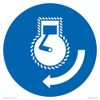 Mandatory: Start engine in launch sequence Sign - 200x200mm - S20