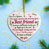 Gifts for Best Friends Birthday Friendship Heart Hanging Thankful Memorial Plaques Christmas Friends Ornaments Decorations Novelty Sign Memorial Xmas Ornament Merchandise Presents
