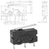 AC 250V 5A SPDT 1NO 1NC Short Straight Hinge Lever Mini Micro-Switch (10 Pack).