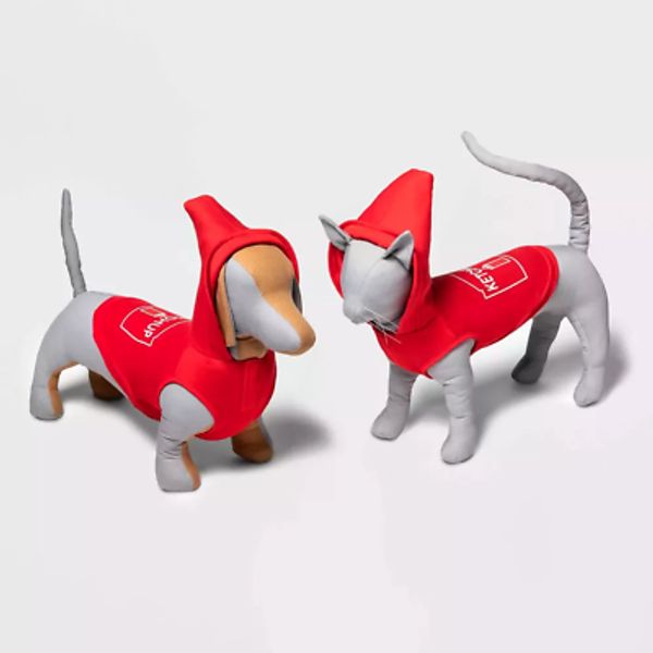 Hyde & EEK! Boutique Ketchup Hoodie Dog and Cat Costume, X-Small