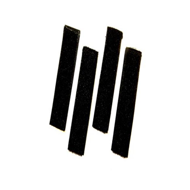 Del Molle Strips for Attaching Tactical ID Patches - for 6-inch high Patches - 4-Count - Black