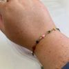 Star Charm Bracelet, Silver-Coloured with Multicoloured Stars, Adjustable Length