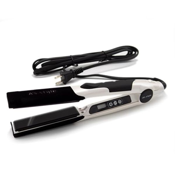 Azstyle Ultra Straightening Iron Straight Hair Straightener Anti-Twist Rotating Cord Prevents Forgetting to Turn Off Low to High Settings for Wigs Long Cord Professional Grade Home Use 