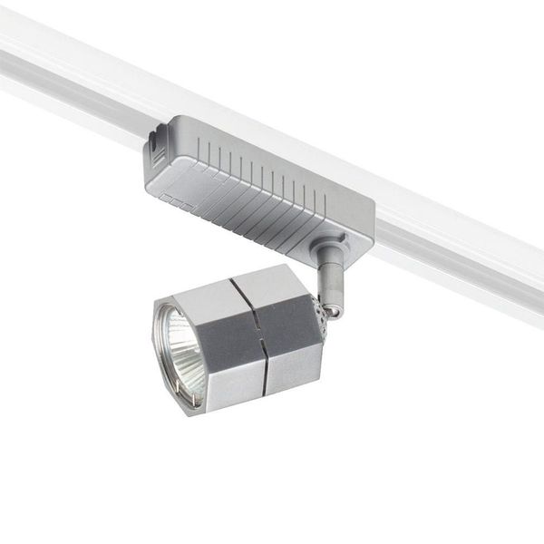 Litecraft Track Light Spotlight Head MR16 Adjustable Hexagonal Fitting - Silver