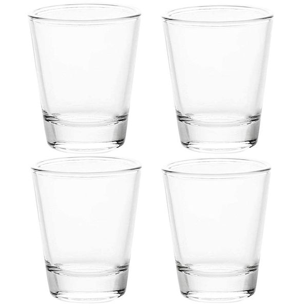 BCnmviku 1.5 oz Shot Glasses Sets with Heavy Base, Clear Shot Glass (4 Pack)