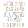 Sizzix Thinlits Die Set 43PK Alphanumeric Bulletin by Tim Holtz, 666281, Cranberry