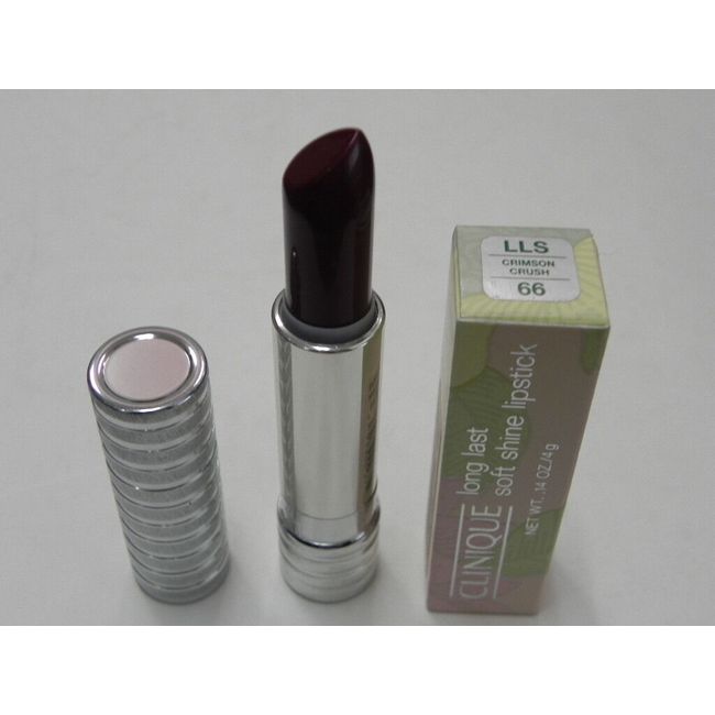 Clinique Long Lasting Soft Shine Lipstic # 66 Crimson Crush New in Box