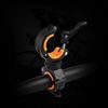 Vonpri [2 Pack] Flashlight Holder, Mount Bicycle Mounting Bracket Flashlight Holder Torch Clip 360º Rotation (Orange)