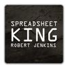 Shopagift Personalised Spreadsheet King Coaster - 9cm x 9cm