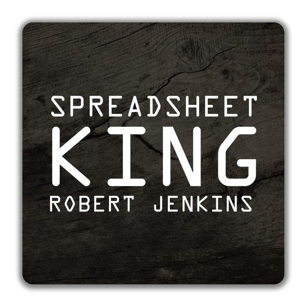Shopagift Personalised Spreadsheet King Coaster - 9cm x 9cm