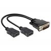 Delock Adapter DMS-59 Stecker zu 2X HDMI Buchse 20 cm