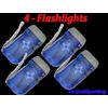 4 Pack Flashlight 3-LED Dynamo Rechargeable Camping Emergency Survival
