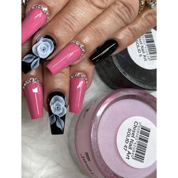 Chisel Nail Art 2 in 1 Acrylic & Dipping Powder 2 Oz - Solid 47