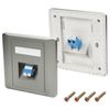 XMSJSIY LC to Fibre Optic Wall Plate Duplex Coupler Patch Panel Connector Single-Mode Multimode Module Socket for Network LAN Panel Mount - Pack of 2