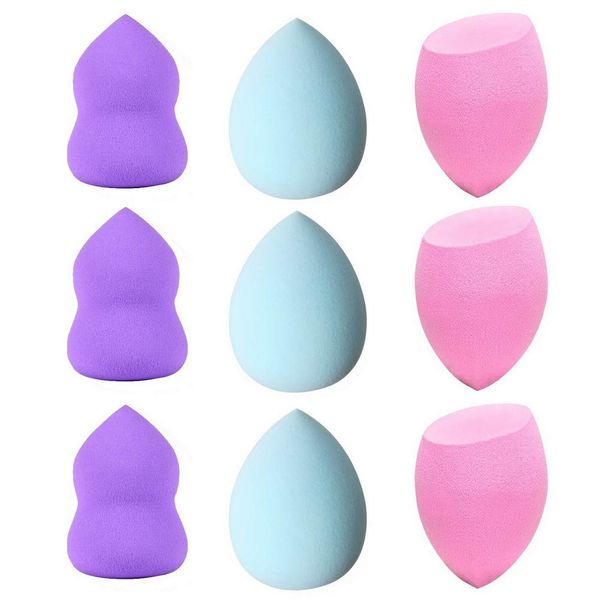 ZHIYE Makeup Sponge, Beauty Makeup Blending Sponge Puff Blender Foundation Sponge Concealer Sponge Applicator Sponges 9 Pcs