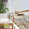 Macrame Cat Hammock Boho Style Hanging Swing Bed Pet Cat Sleeping Bed