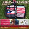 Small First aid Kits,Travel First Aid Kit with Labelled Compartments Molle Sy...