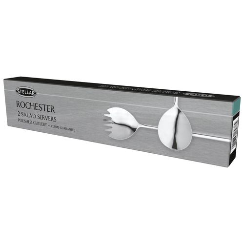 Stellar Rochester BL40 Set of 2 Stainless Steel Salad Servers in Gift Box