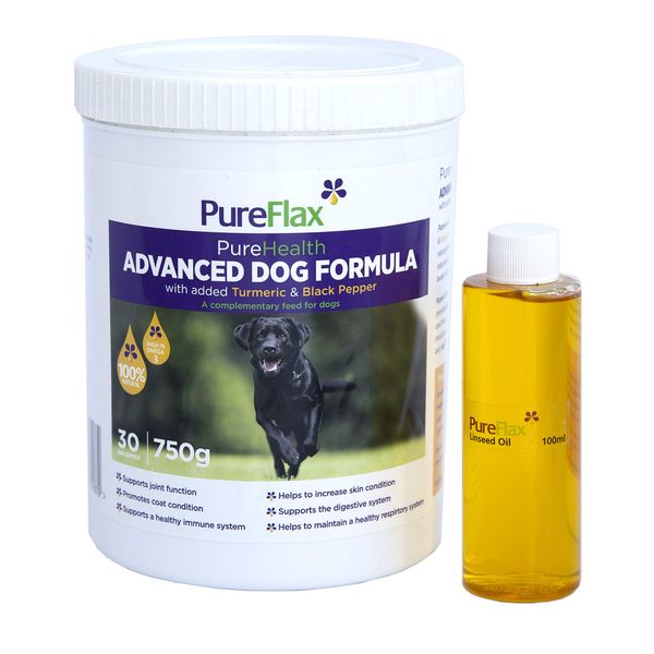 Pureflax Advanced Dog Formula with Added Turmeric