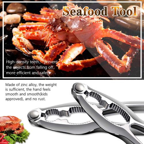 Crab Leg Crackers and Tools Shellfish Crab Claw Cracker Seafood Lobster Crackers and Tools, 4 Pack Nut Crackers for Crab Legs