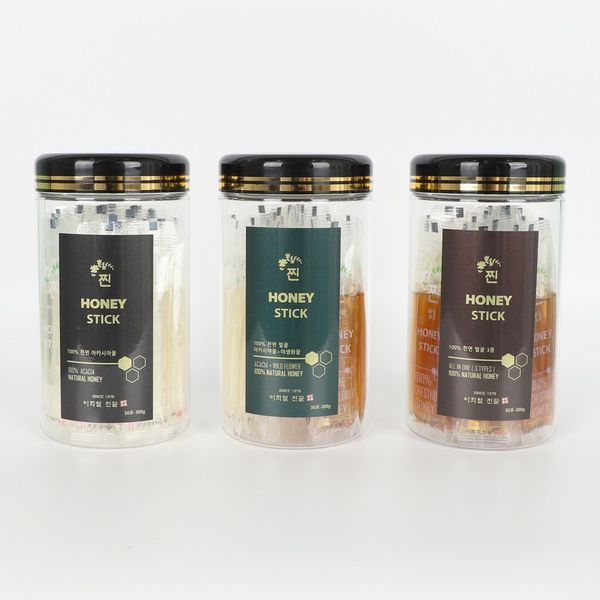 40-year-old Lee Hee-cheol Jin Honey Domestic Natural Honey Steamed Honey Stick 30 packets One month’s worth Acacia Honey Wildflower Honey 3 types of Chestnut Honey Mixed Stick Honey, 1. Natural Acacia Honey (30 packets), 300g