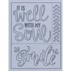 WELLNESS Paper Stencils with Adhesive Back, 6 Assorted Sheets, 6 x 8, NEW