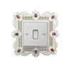 2 Pack Rhinestone Light Switch Surround, Light Socket Surrounds, Light Switch Stickers for Home Decor - Red