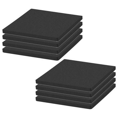 MXCELL 8Pcs Black EVA Foam Pad 4in x 4in x 1/4in High Density Closed Cell Foam Sheet Square Neoprene Rubber Insulation Padding Self Stick Anti-Slip Cushion for Crafts DIY Projects