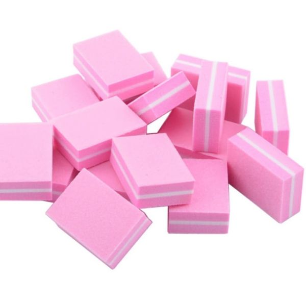 20 Pcs Nail Buffer Block, Professional Nail Sanding Blocks for Gel Natural Nails, Buffer Sanding Block Nail Art Tool for Salon Home Use (Pink)